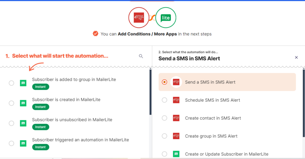 MailerLite SMS Marketing; Sms