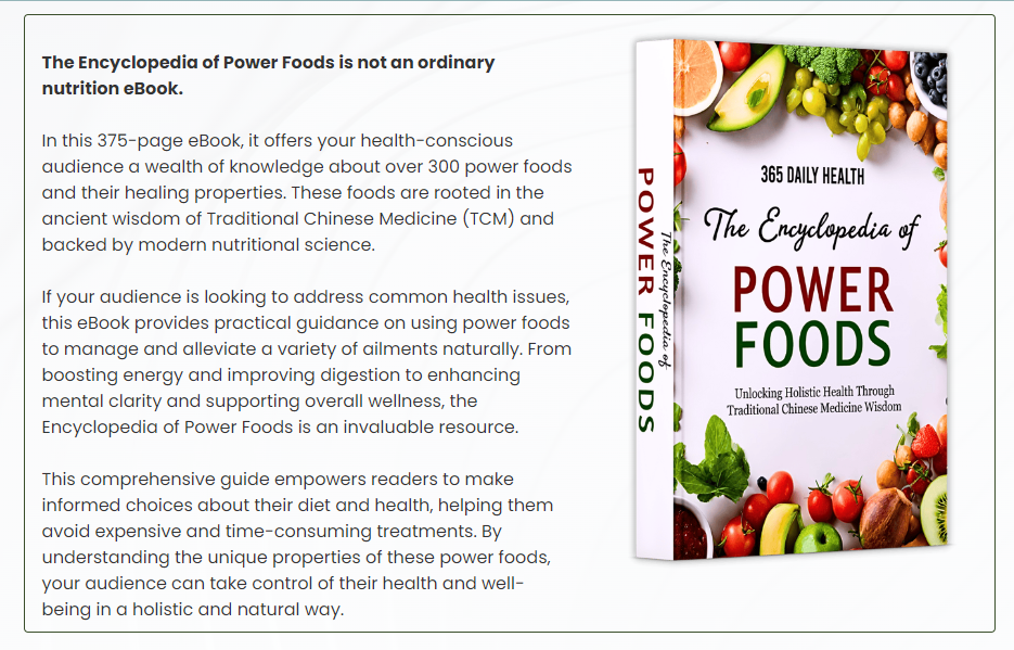 What is Encyclopedia of Power Foods